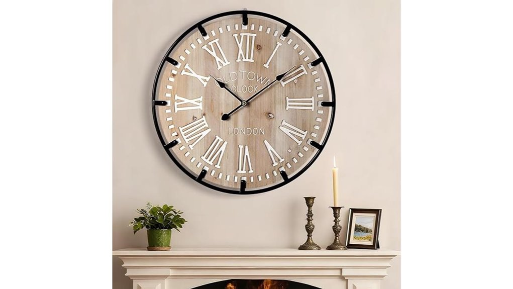 vantic oversized roman numeral clock