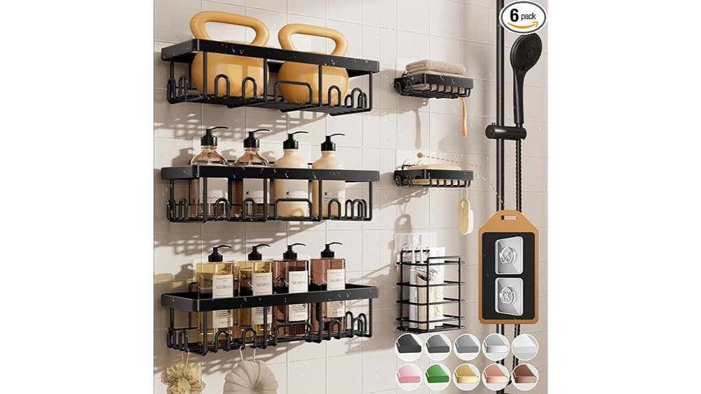 veken rustproof no drill shower caddy