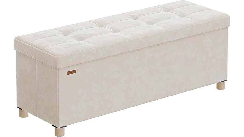 velvet 30 gallon storage ottoman
