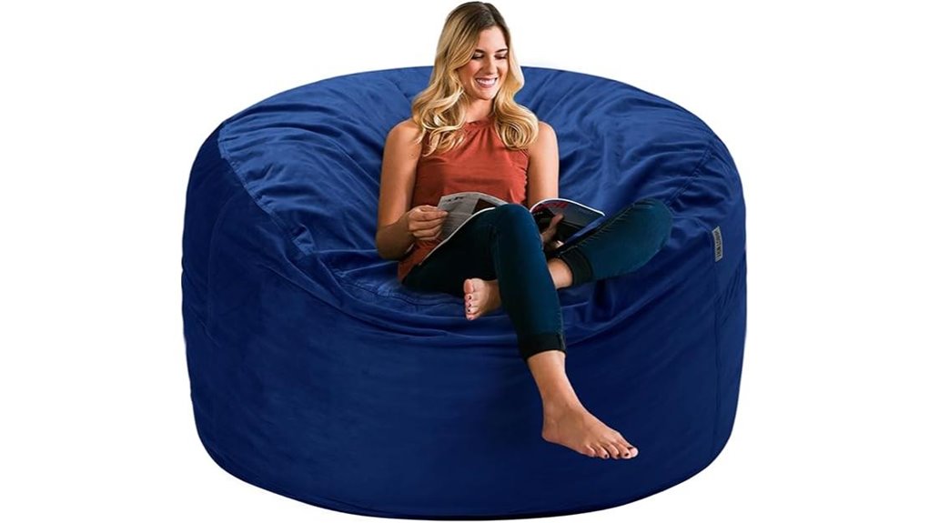 velvet 3ft memory foam beanbag