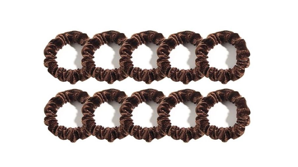 velvet coffee mini scrunchies