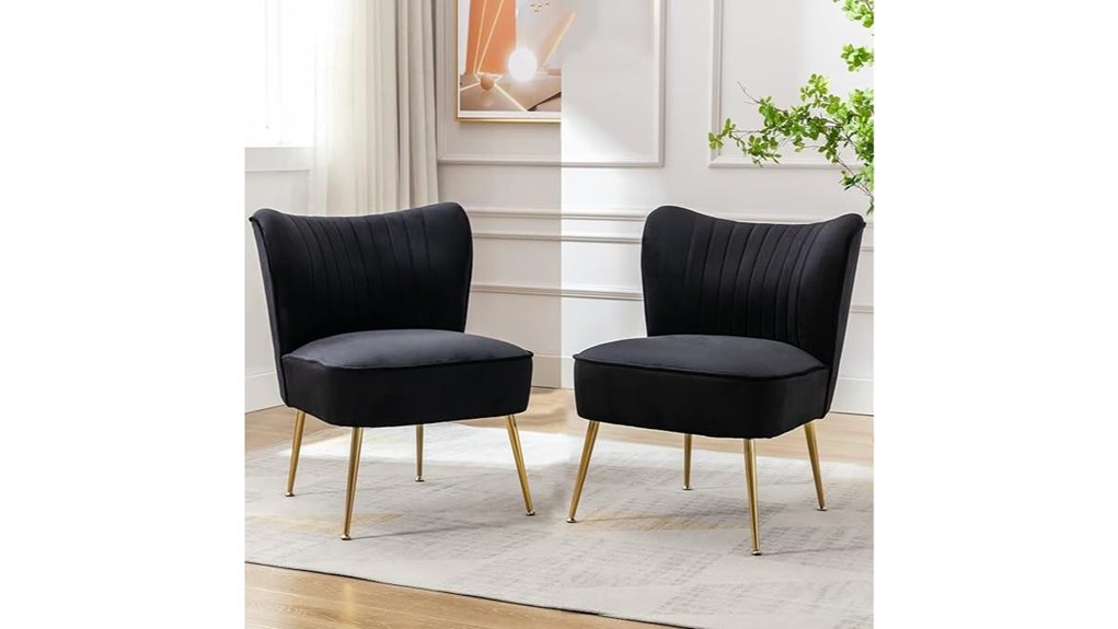 velvet slipper accent chairs