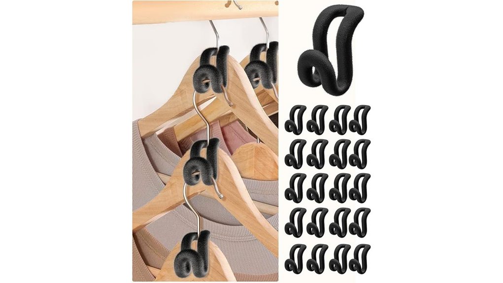 velvet space saving hanger connectors