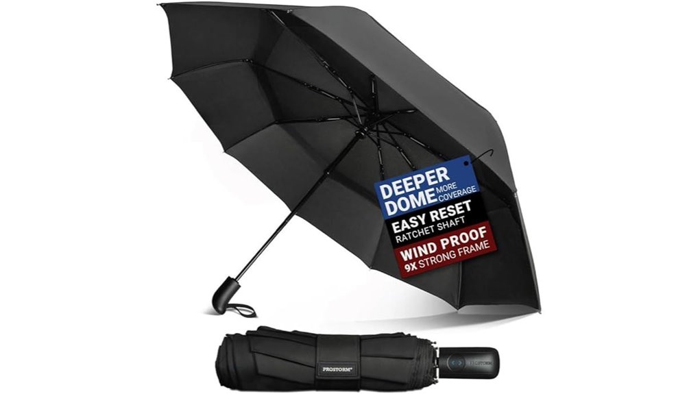 vented compact windproof travel umbrella