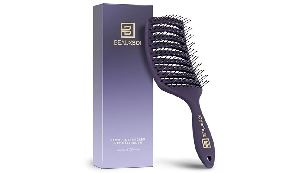 vented curved curly detangling brush