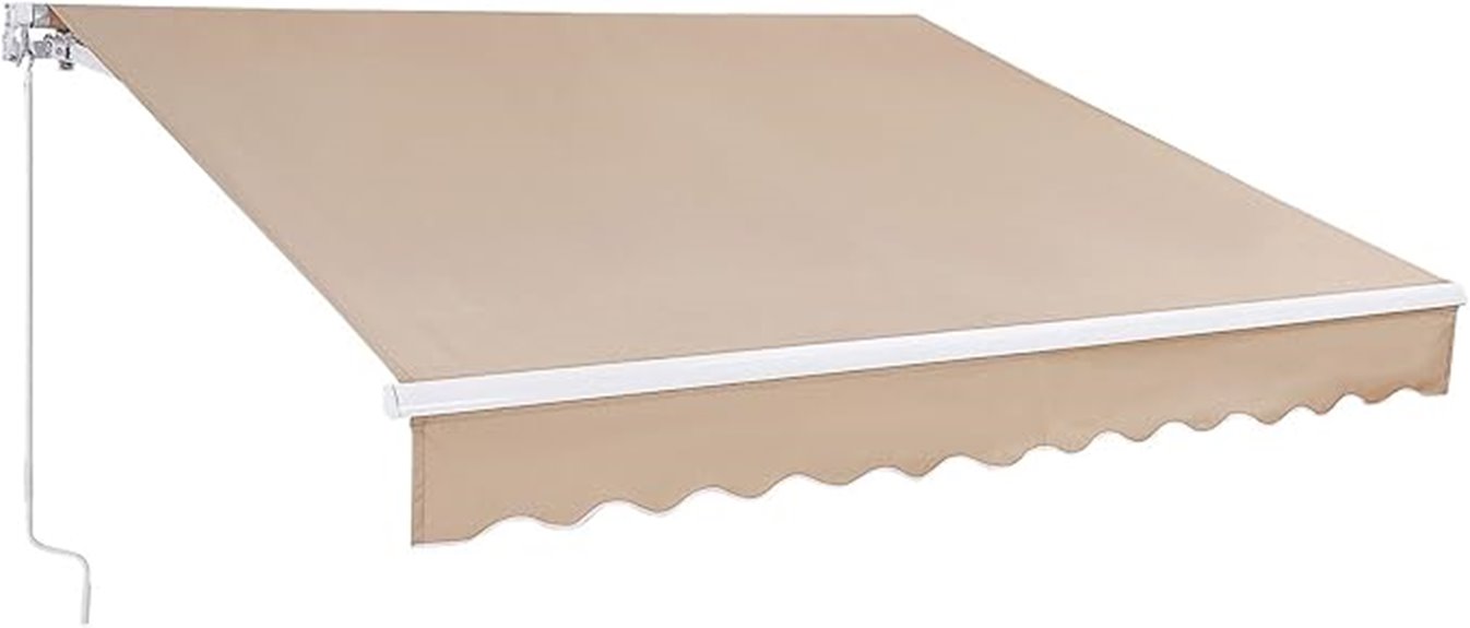 vevor 12x10 ft retractable patio awning