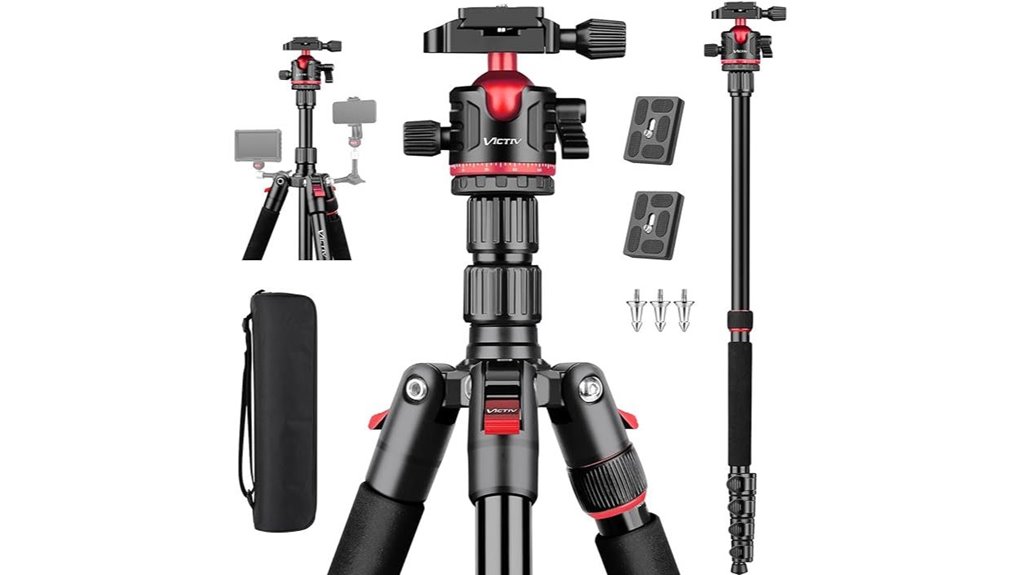victiv 78 inch aluminum tripod