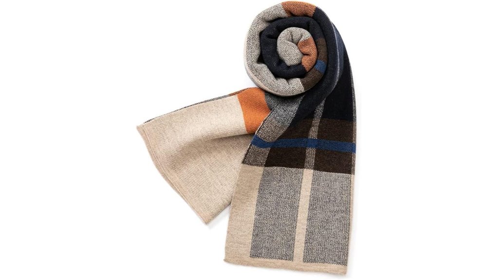 villand merino wool tartan scarf