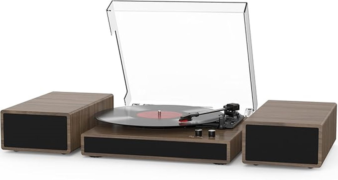 vintage bluetooth vinyl record player