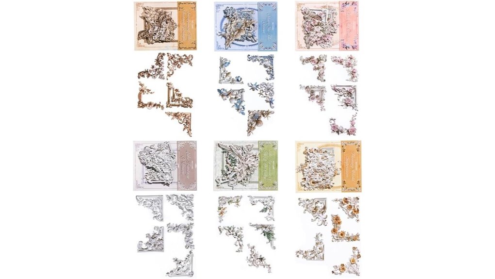 vintage embossed photo frame corners