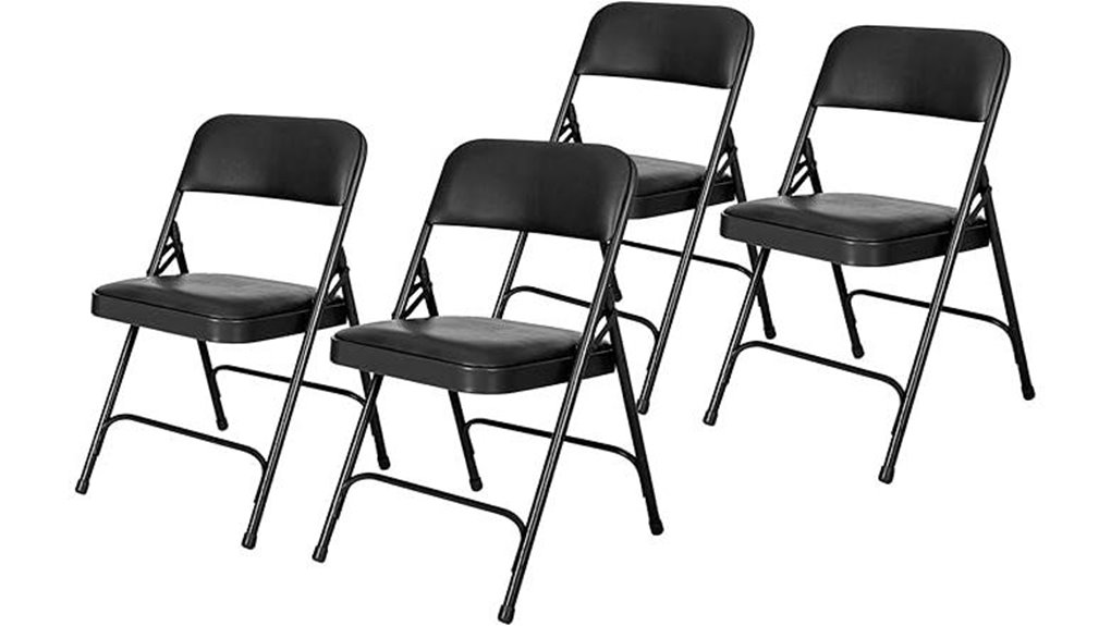 vinyl padded heavy duty folding chairs