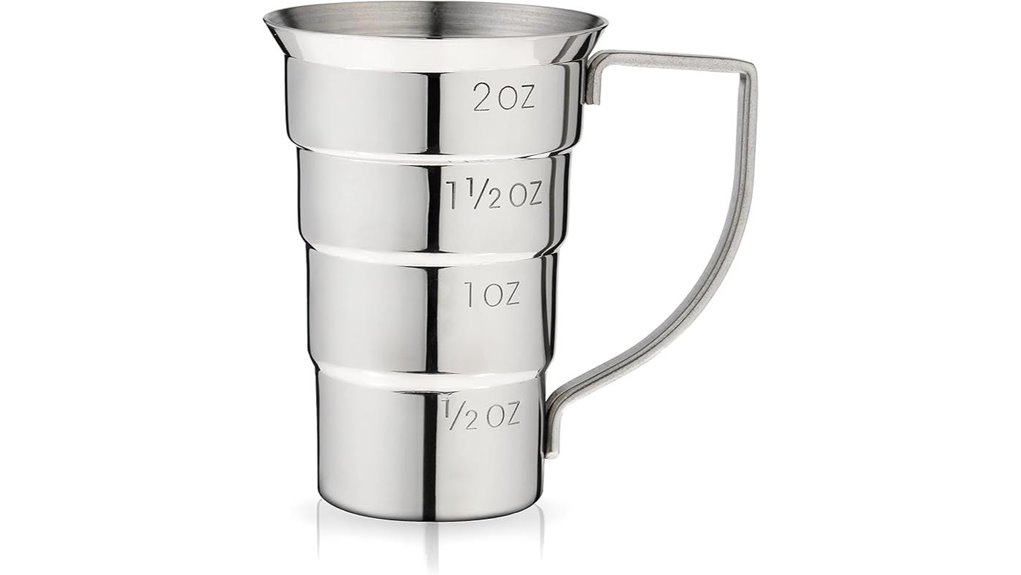 viski stainless stepped jigger