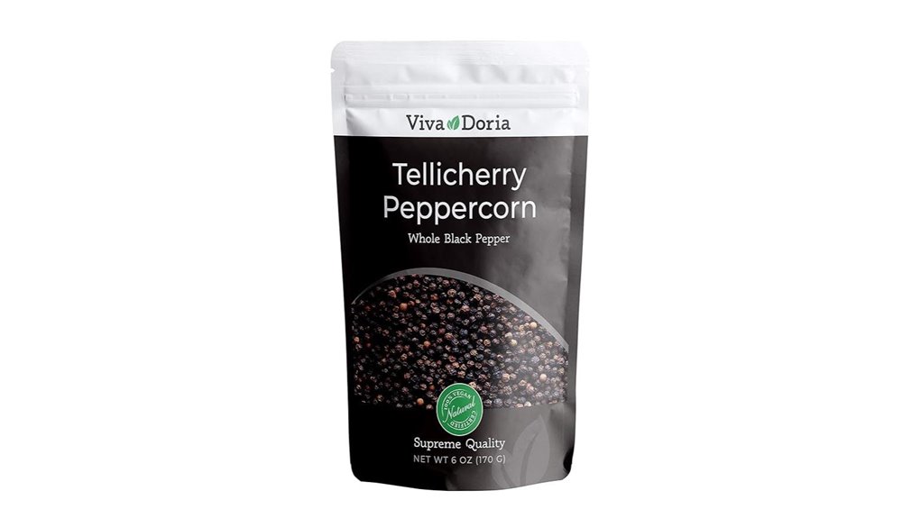 viva doria tellicherry black peppercorns
