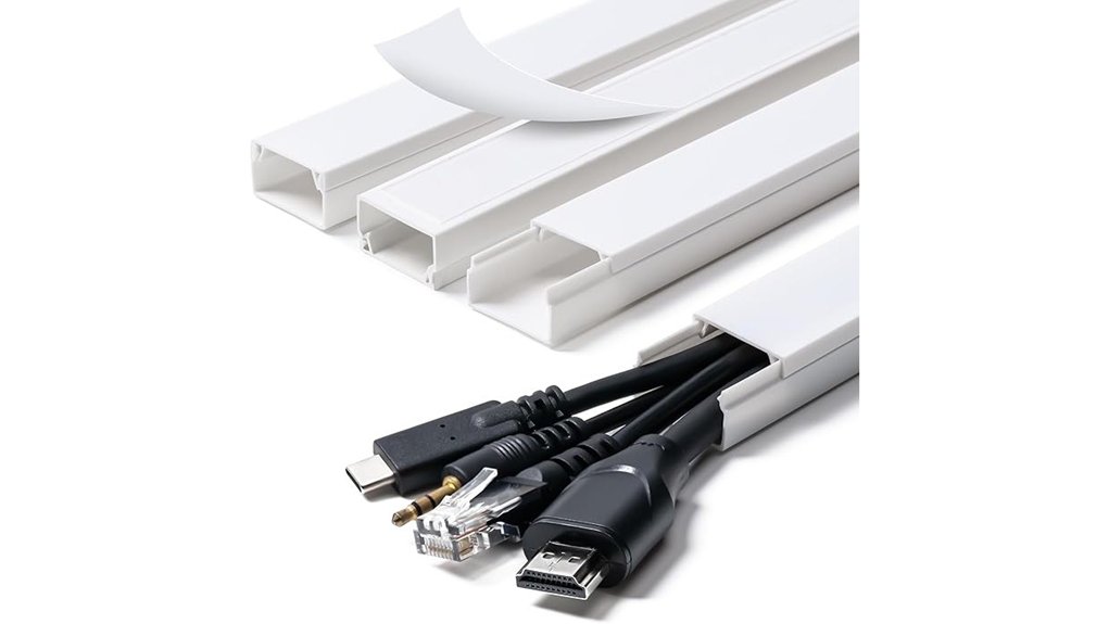 wall mounted tv cord raceway