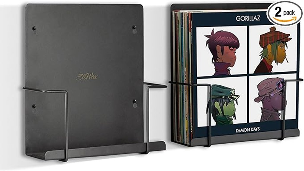wall mounted vinyl record shelves