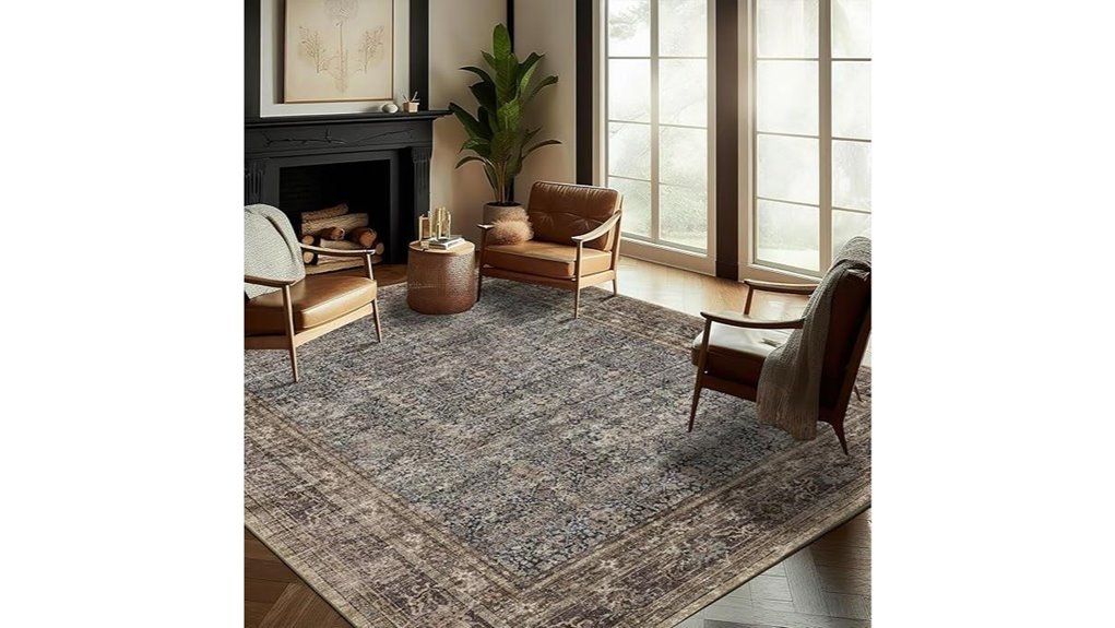 washable 9x12 retro boho rug