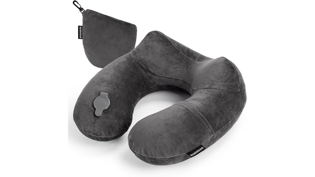 washable rewondah inflatable travel pillow