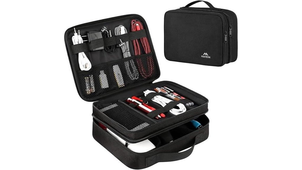 water resistant electronics travel organizer