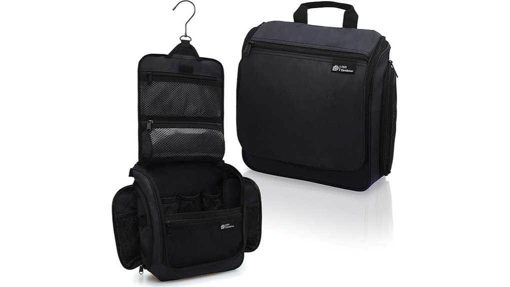 water resistant hanging travel toiletry