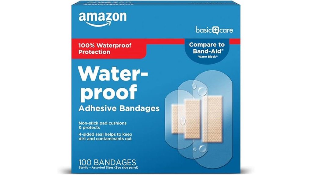 waterproof 100 count adhesive bandages