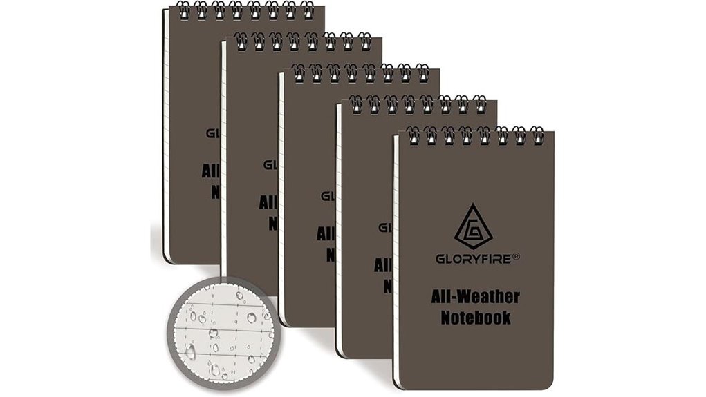 waterproof 3x5 spiral notebooks