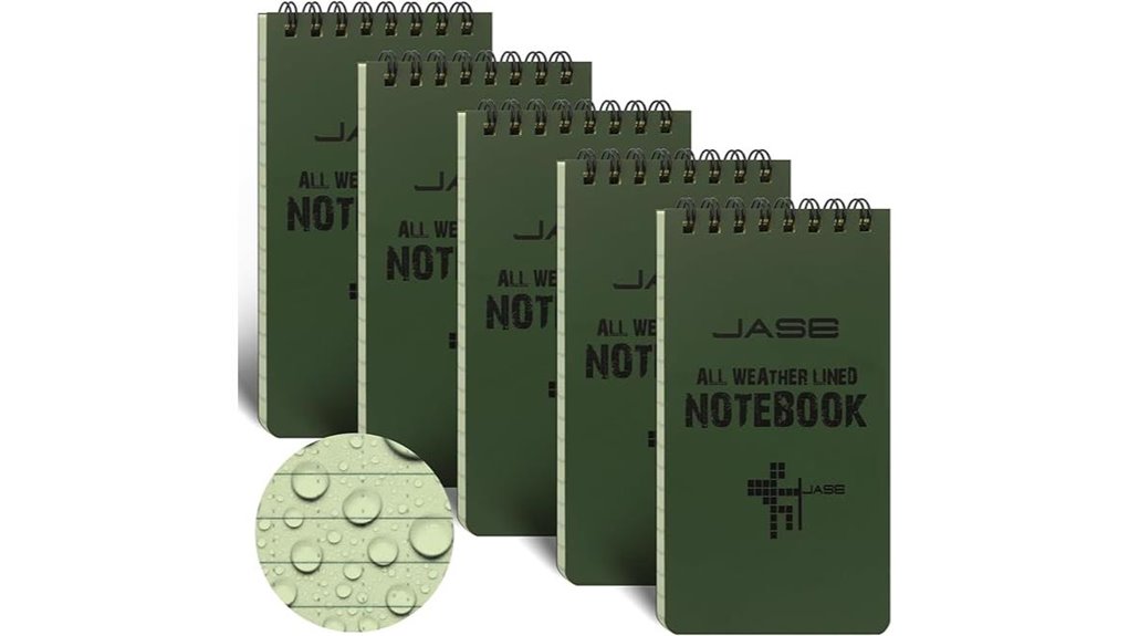 waterproof 3x5 spiral notebooks