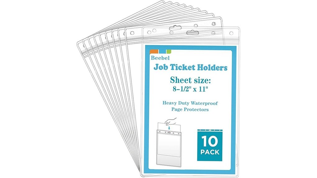 waterproof 8 5x11 job ticketholders