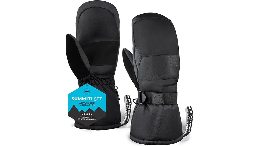 waterproof adult ski mittens