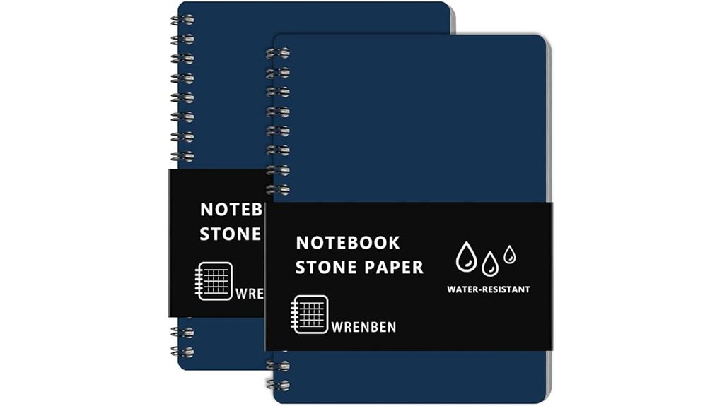 waterproof blue stone notebooks