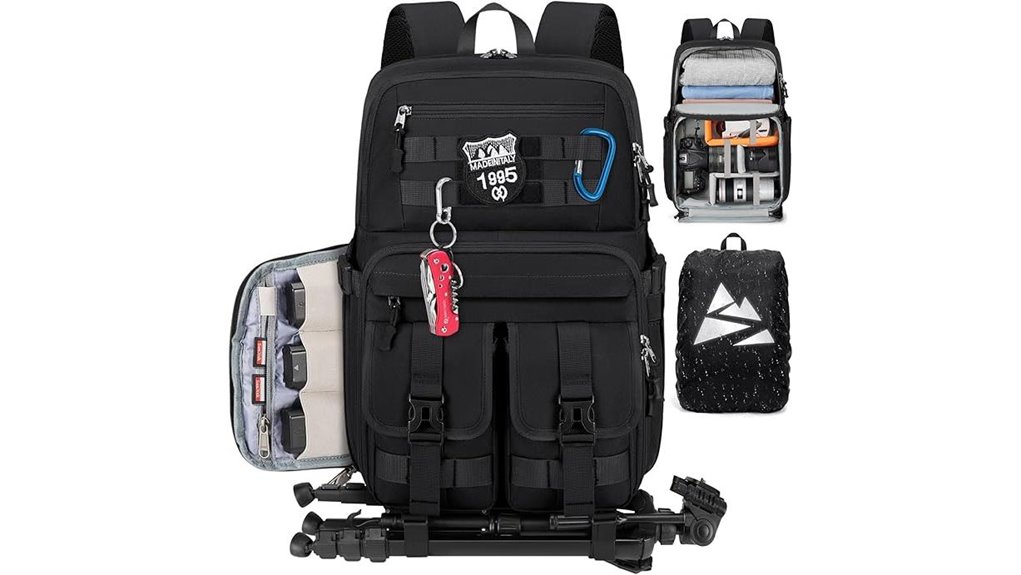 waterproof camera backpack with tripod