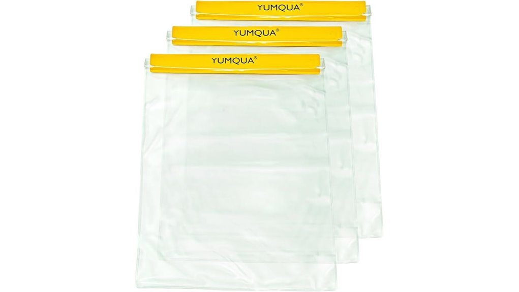 waterproof clear pouches pack