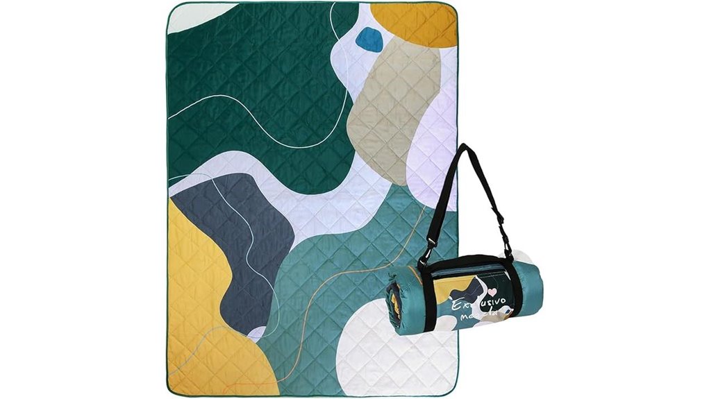 waterproof floral picnic blanket