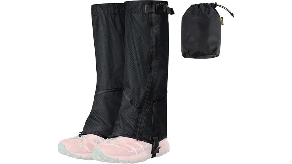 waterproof hiking zipper gaiters