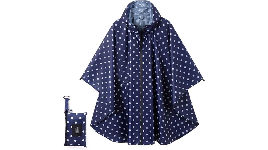 waterproof hooded poncho jacket with pocket