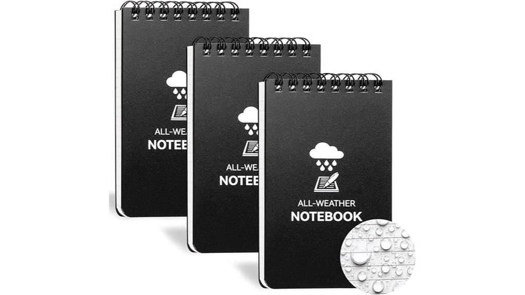 waterproof mini spiral notebooks pack
