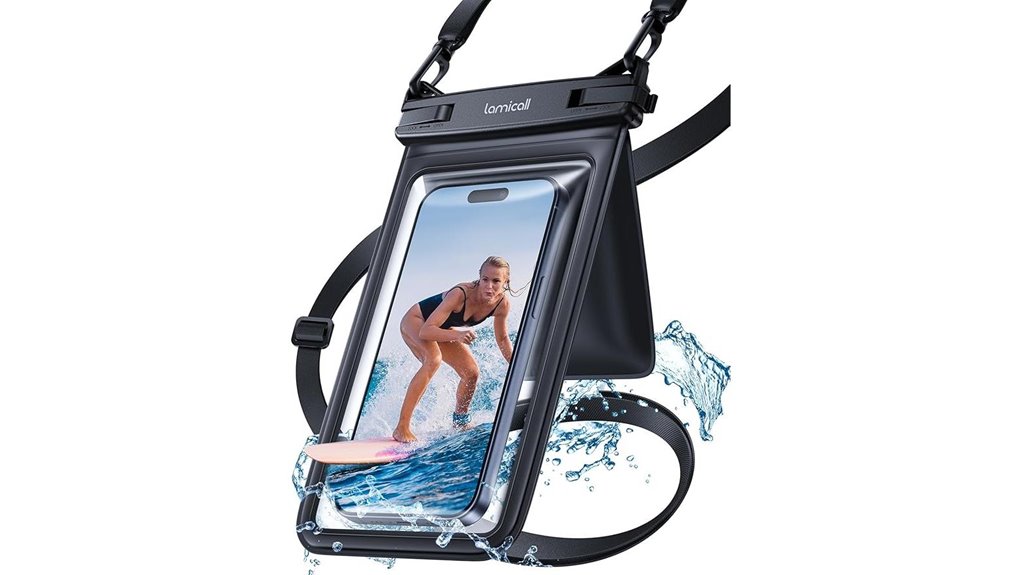 waterproof phone pouch with lanyard