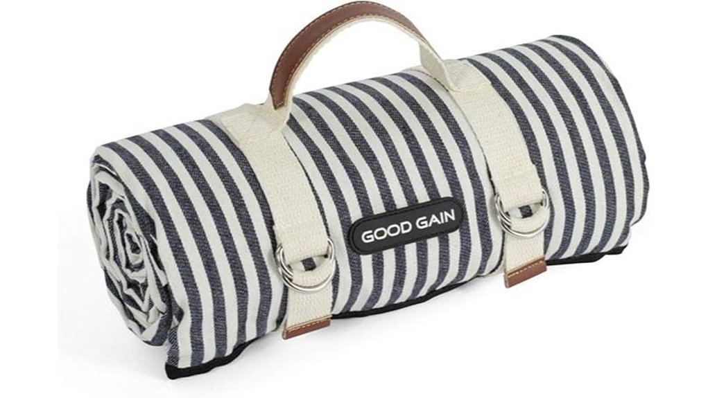 waterproof picnic blanket with strap