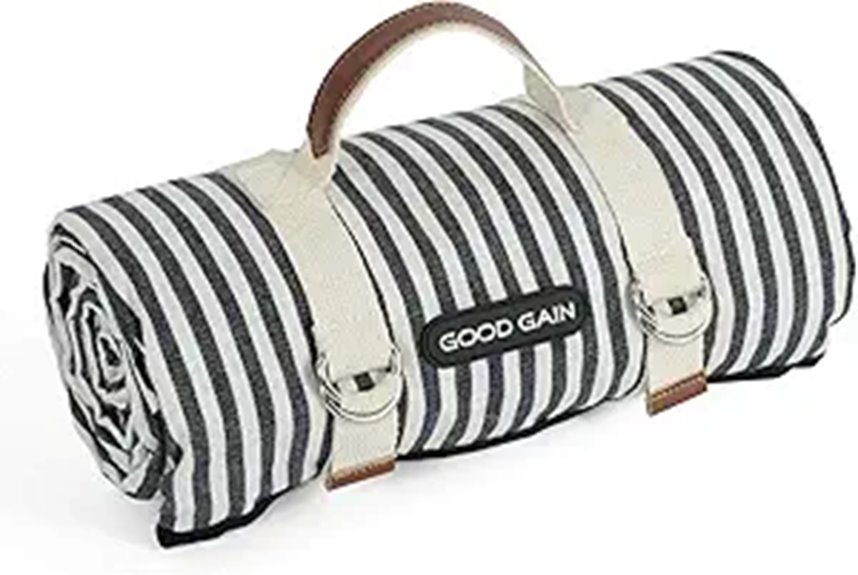 waterproof picnic blanket with strap