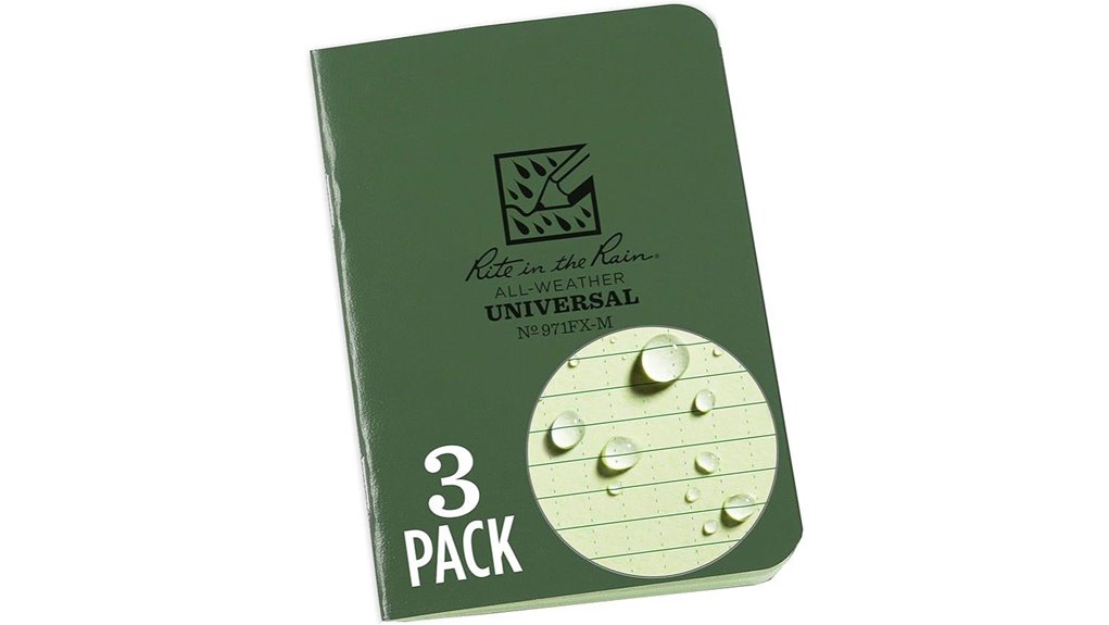 waterproof pocket sized stapled notebooks