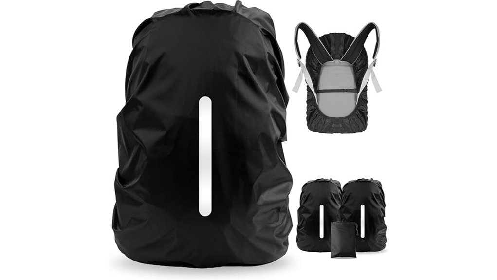 waterproof reflective rain backpack cover