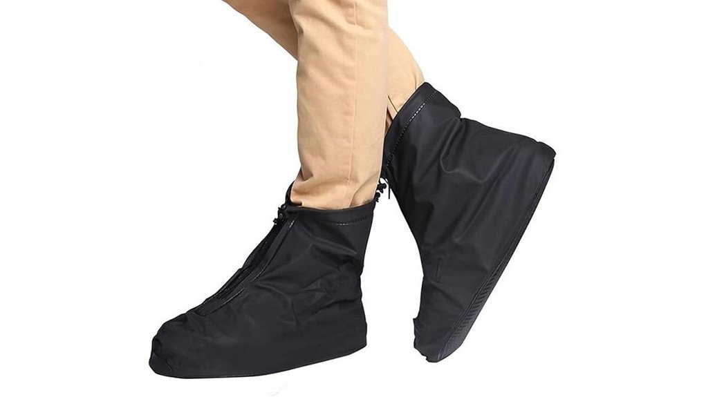 waterproof reusable foldable zippered shoe covers