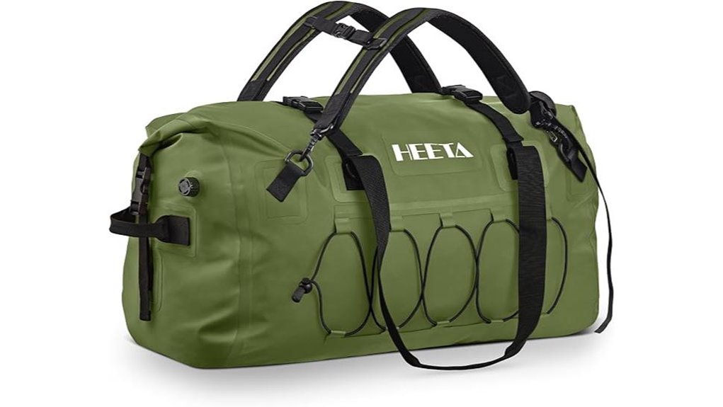 waterproof roll top duffel backpack