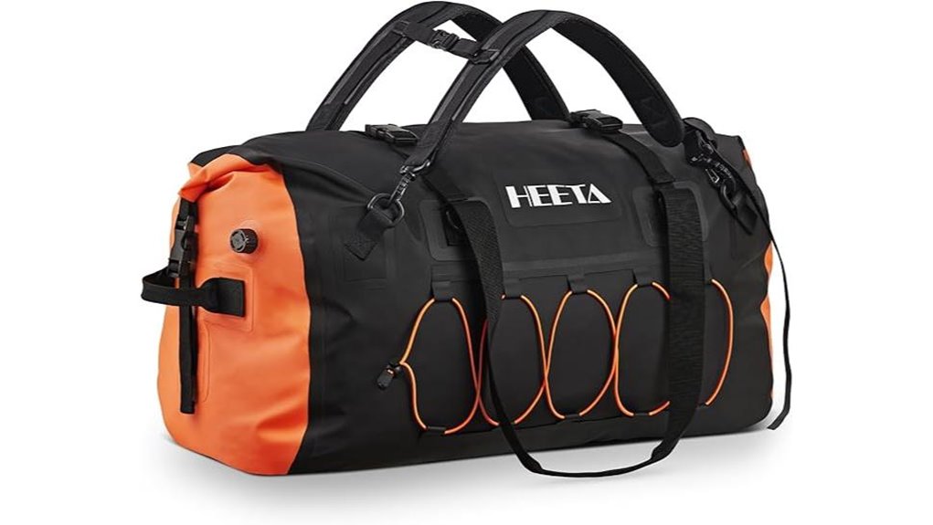 waterproof rolltop duffel backpack
