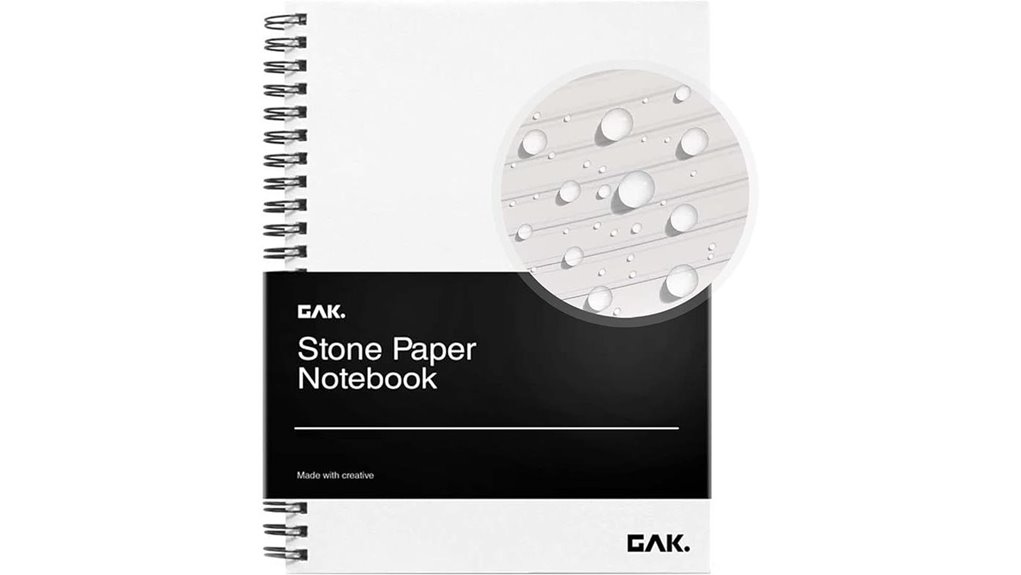 waterproof ruled spiral notebook