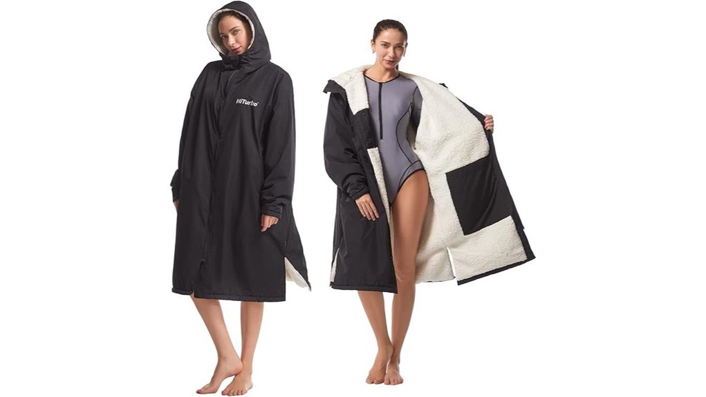 waterproof sherpa lined swim parka