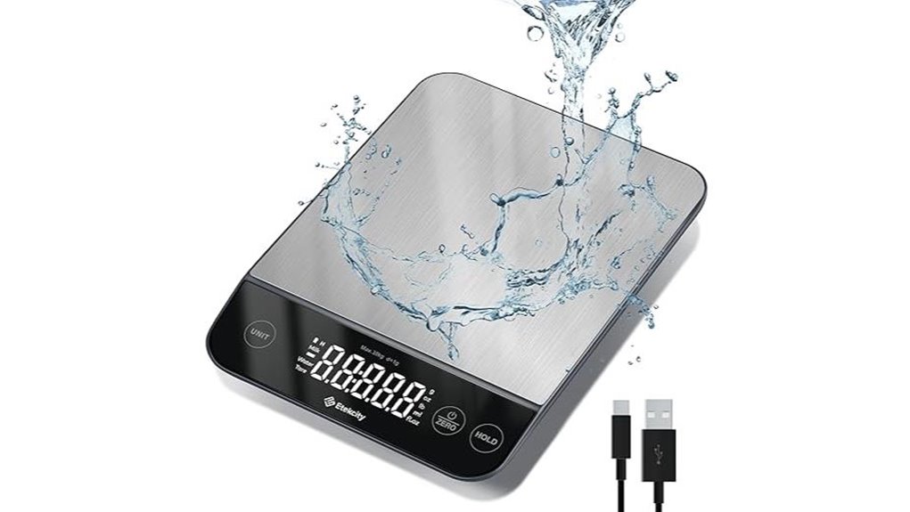 waterproof usb rechargeable kitchen scale