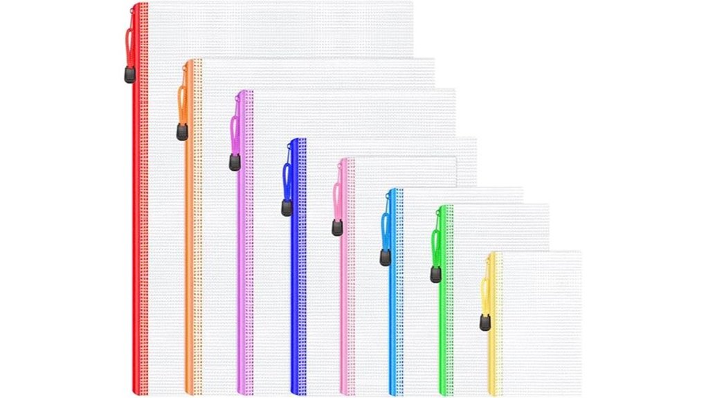 waterproof zipper pouch set