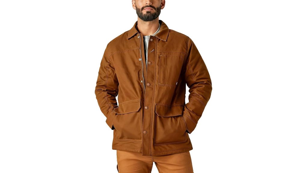 wax coated canvas chore coat