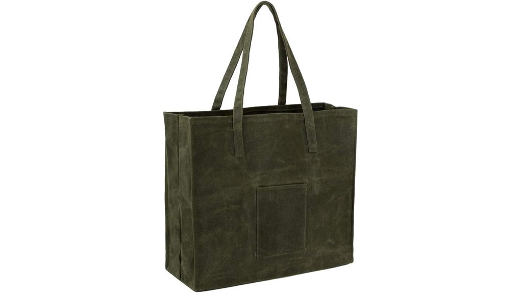 waxed canvas waterproof grocery bag
