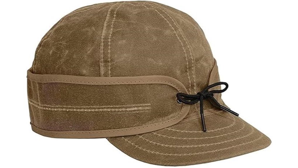 waxed cotton cap with earband